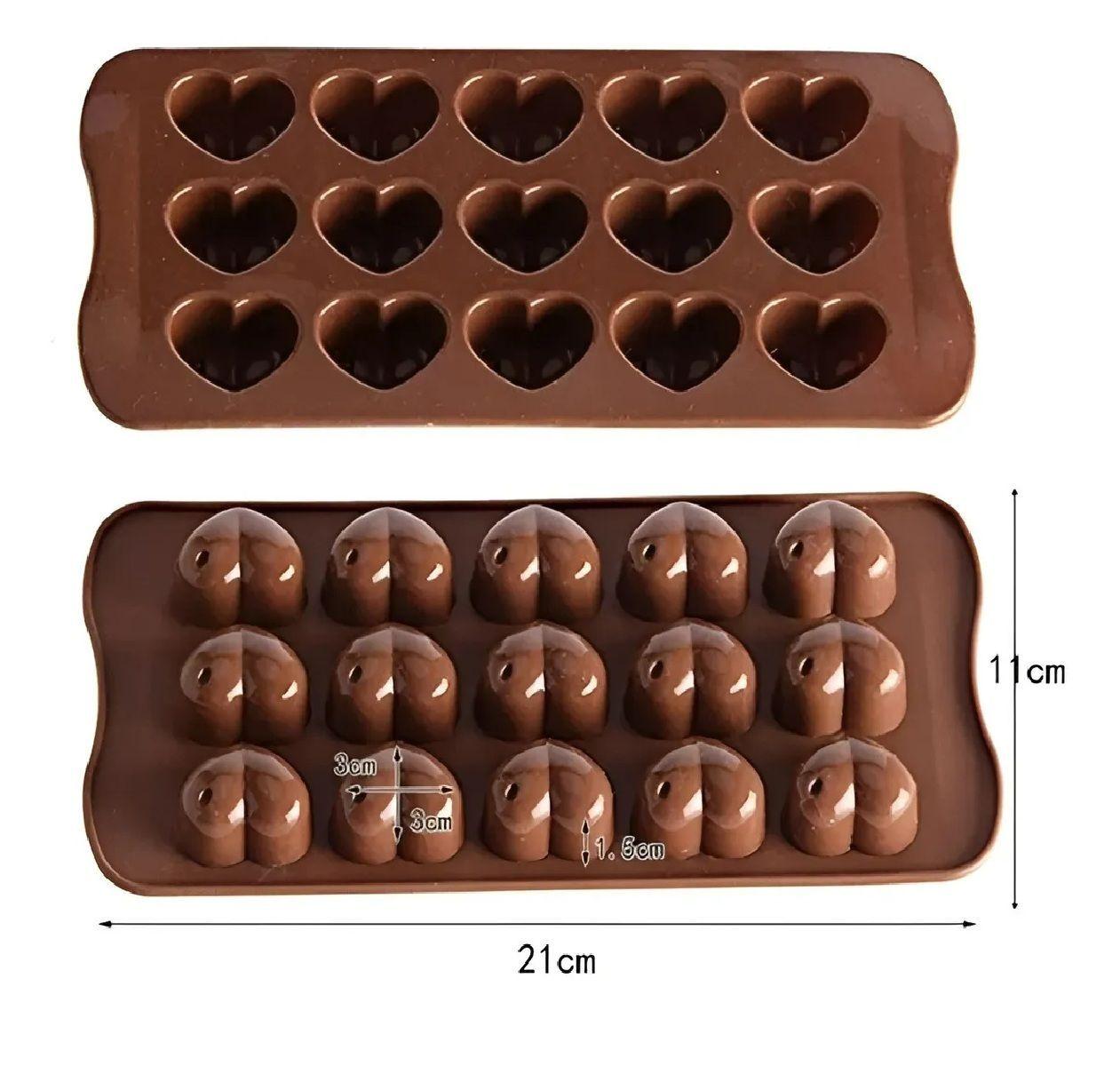 Pack X4 Moldes Para Chocolate Moldes Reposteria Corazon 15c-2