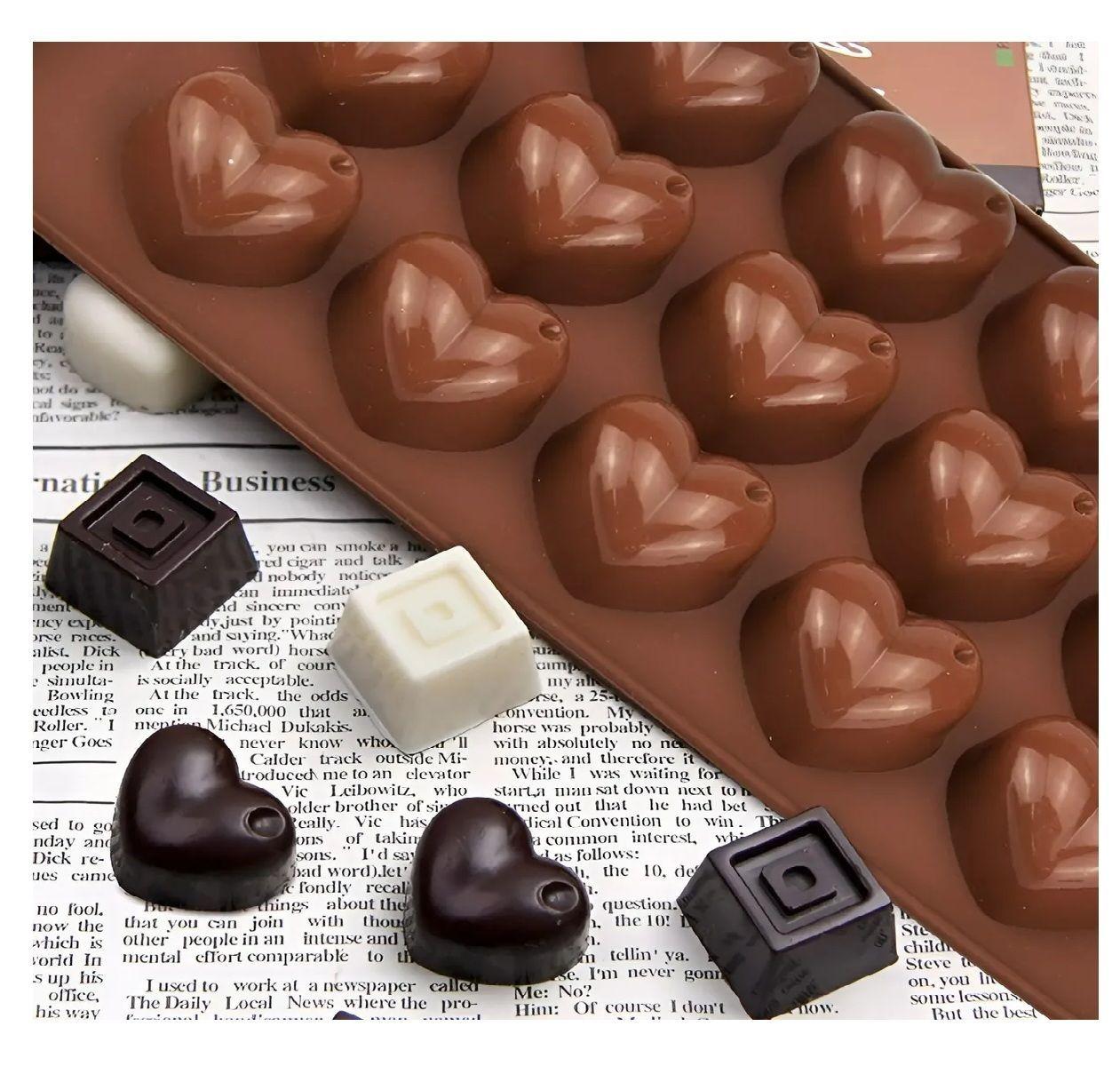 Pack X4 Moldes Para Chocolate Moldes Reposteria Corazon 15c-4