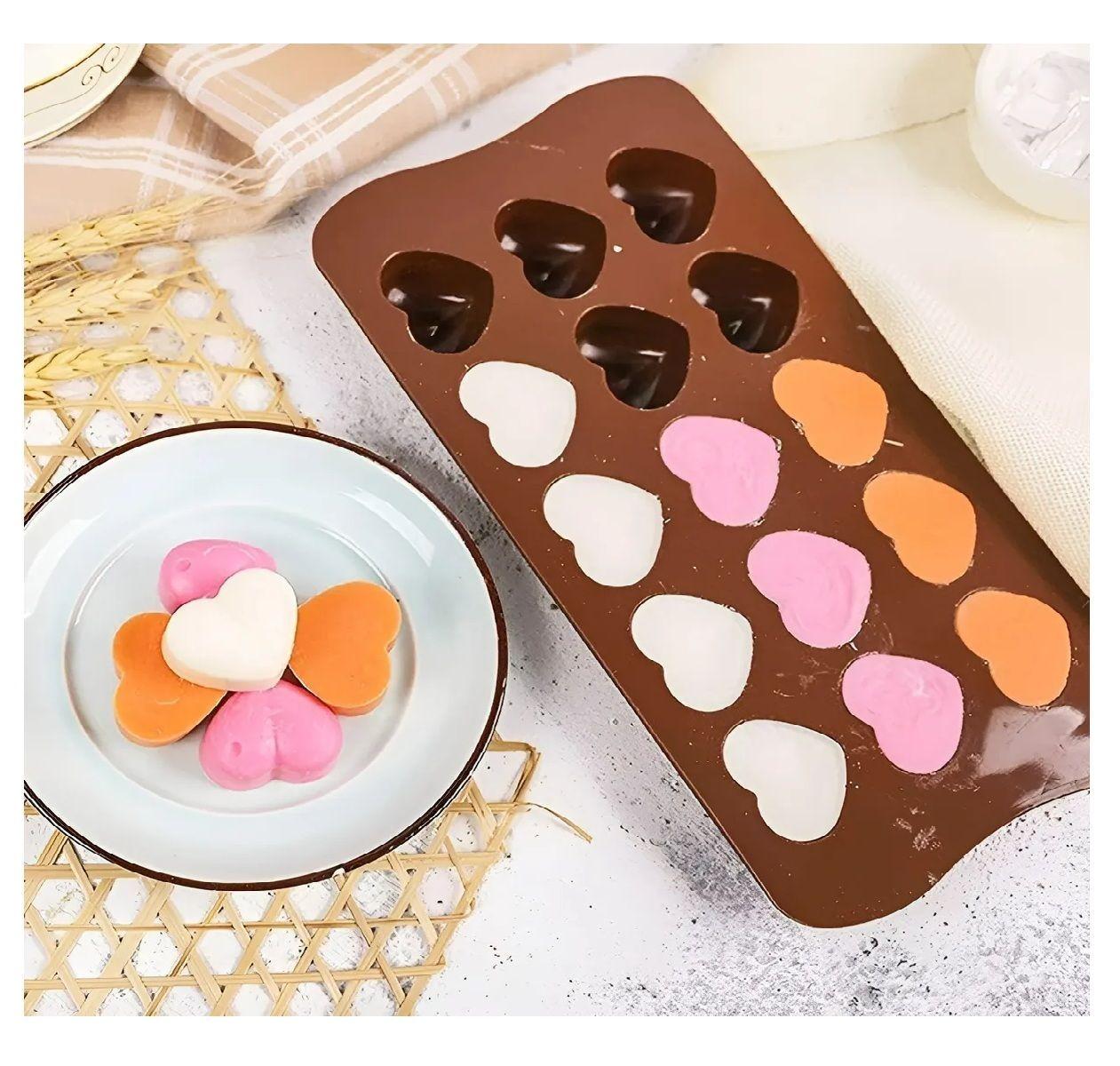Pack X4 Moldes Para Chocolate Moldes Reposteria Corazon 15c-5