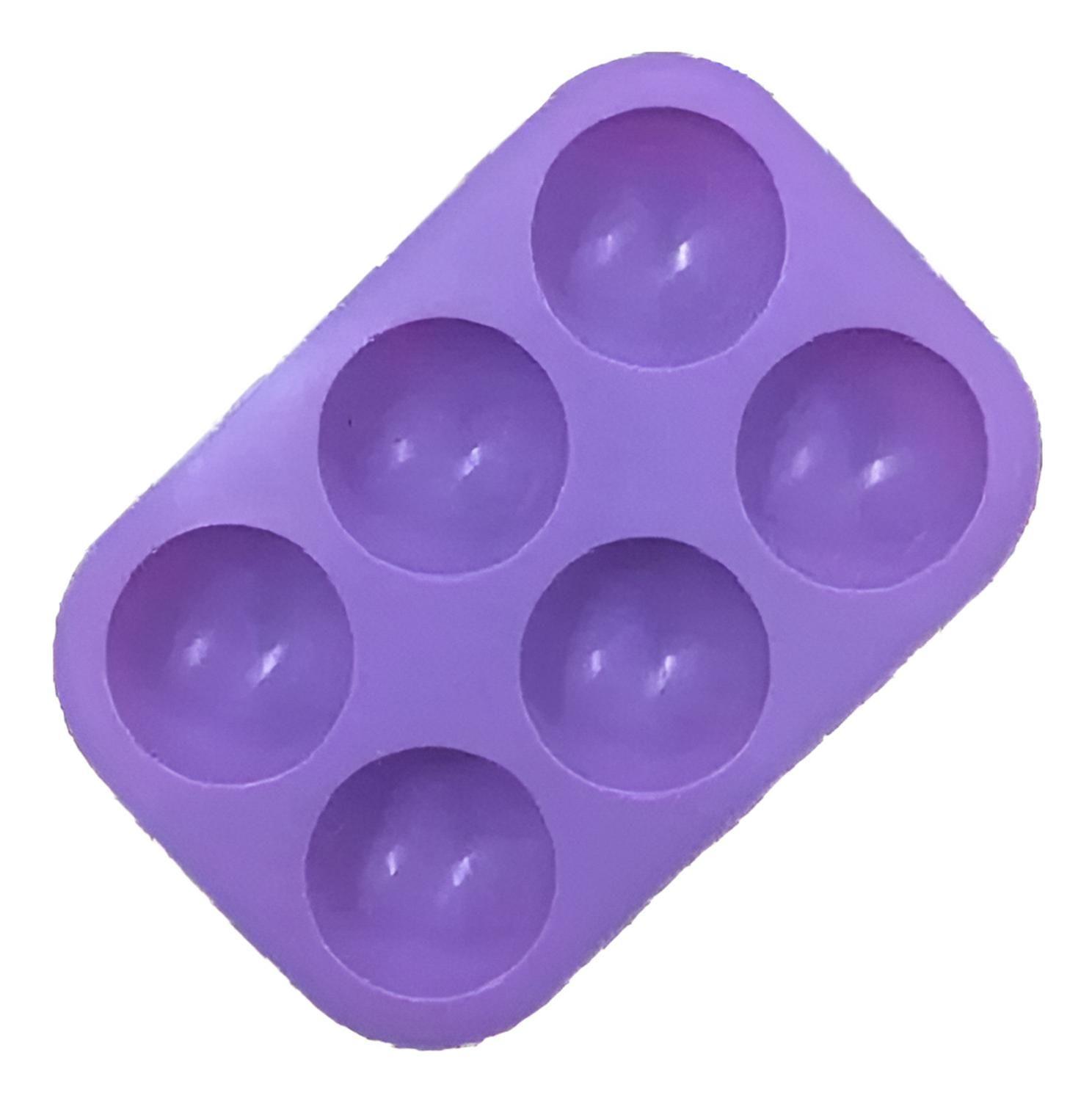 Moldes Silicona 6 Cavidades Semiesfera Repostería Pastelería Cl Violeta-2