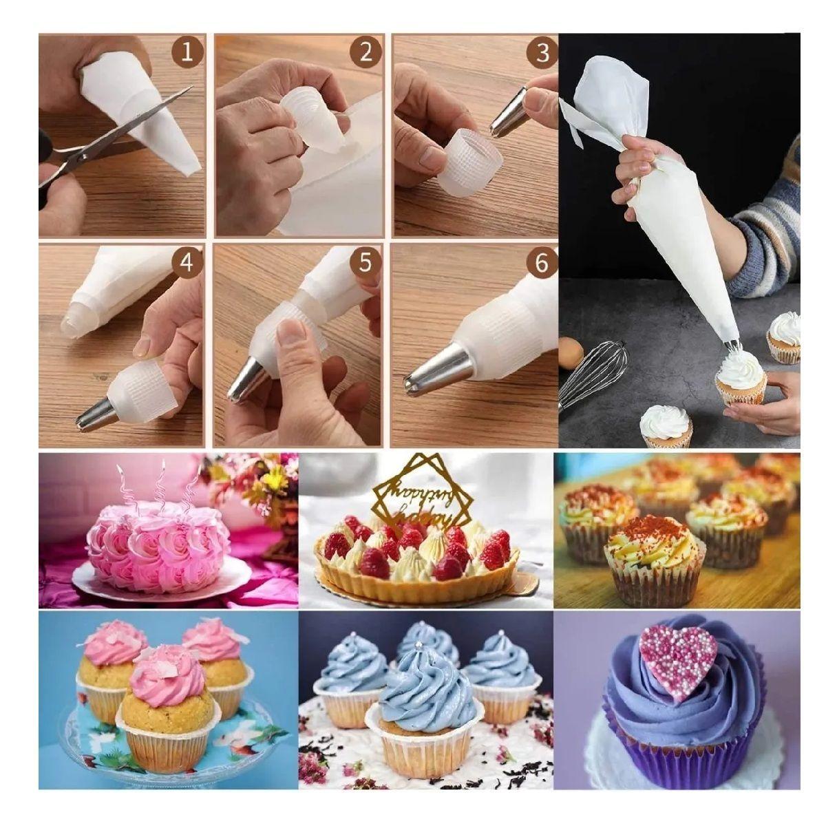 Pack X2 Manga Pastelera Profesional Tela Mangas De Tela 40cm-6