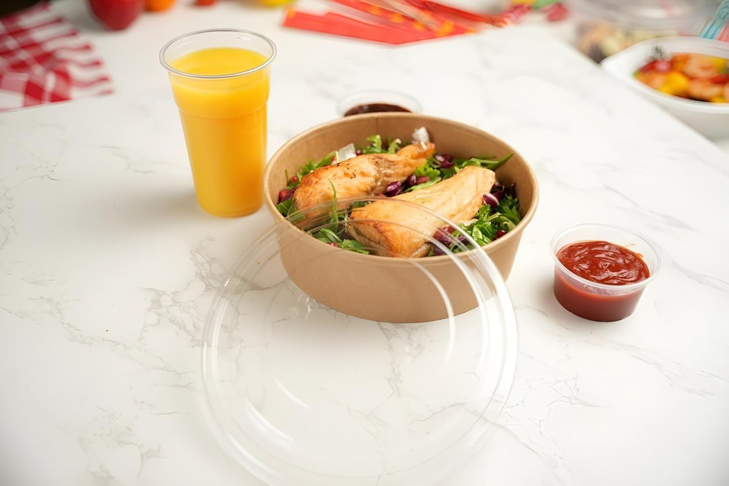 Bowls Plastico Bowl Con Tapa Envases Bowl Kraft 750 Cc-6