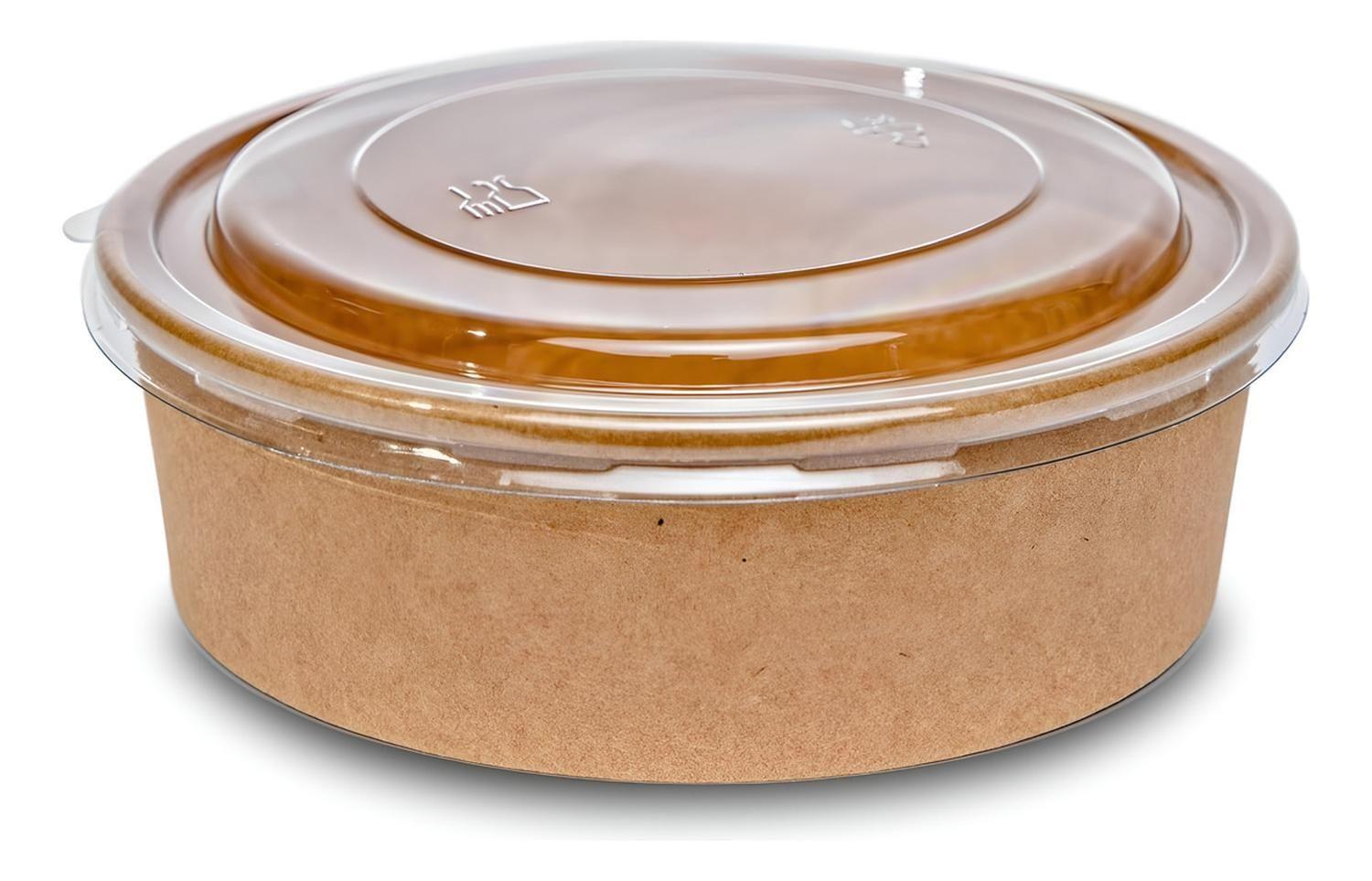 Bowls Plastico Bowl Con Tapa Envases Bowl Kraft 750 Cc-8