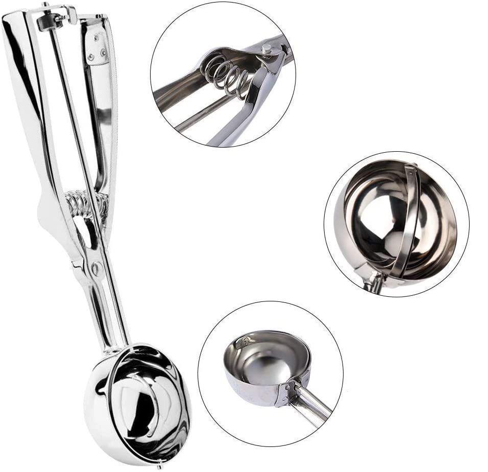 3 Cucharas Helado Concionadora Cuchara Para Helado Cuchara De Helado Bola De Helado Profesional 6cm-5