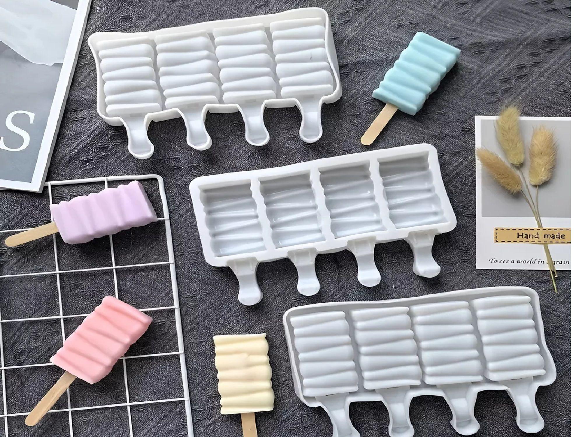 Set X4 Moldes De Silicona Para Helados Molde Helado Pale419-7