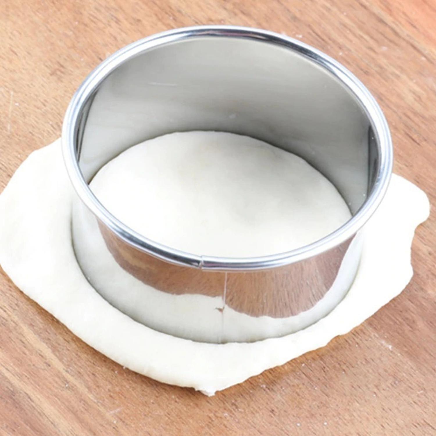 14 Moldes Galletas Circulo Molde De Galleta Cortador Galleta Plateado-4