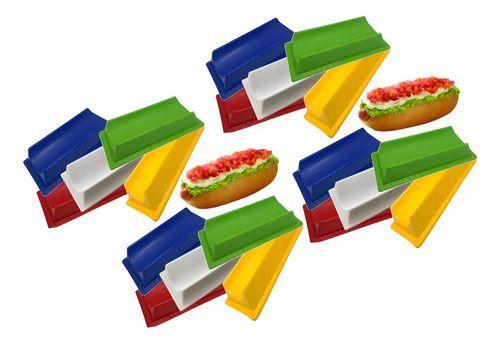 20 Porta Completos Plástico Completero Reutilizable Hot Dog -7
