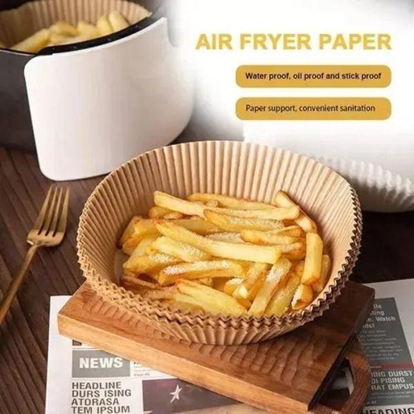 X3 Pack De 100 Forros Desechables Antiadherente Freidora 100 Pcs Air Fryer-5