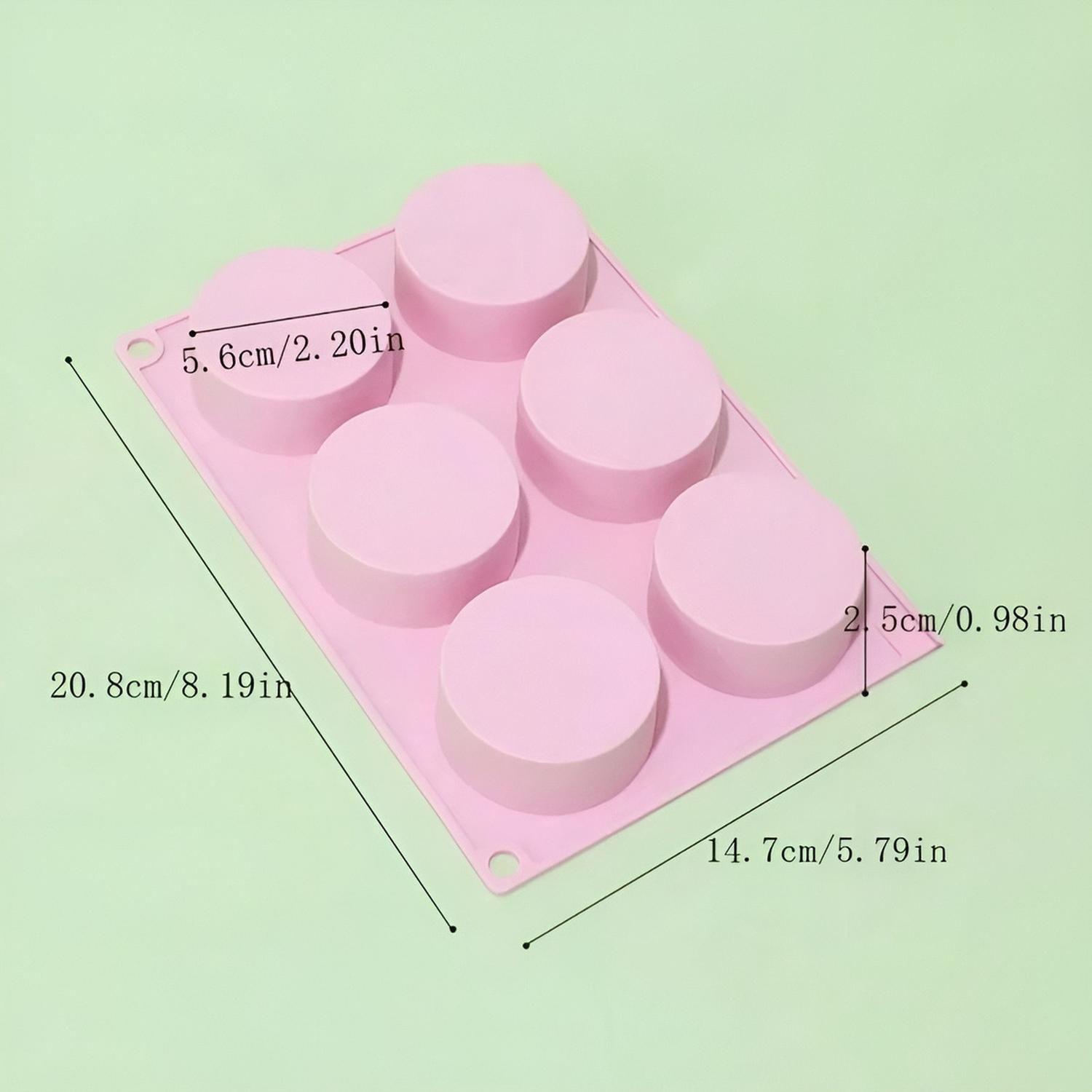 Molde De Silicona Cheesecake Molde Jabon Molde 6cavid Redond-2