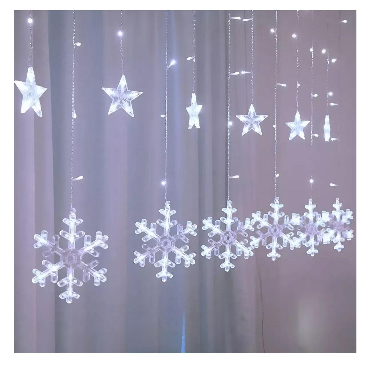 138 Luces Navidad Blancas Cascadas Navideñas Cascada Led 3m-1