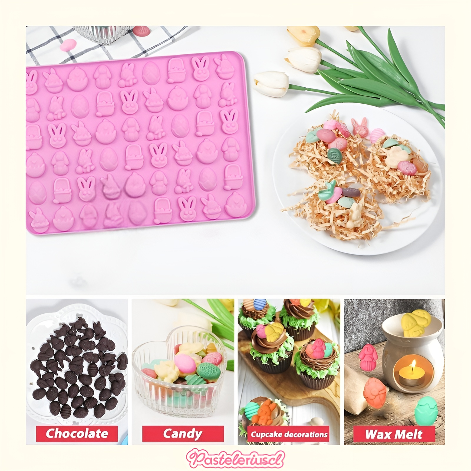 Molde De Conejo Mini De Pascua 54 Cavid Molde De Silicona Para Pascua Decoracion Para Fiestas-6