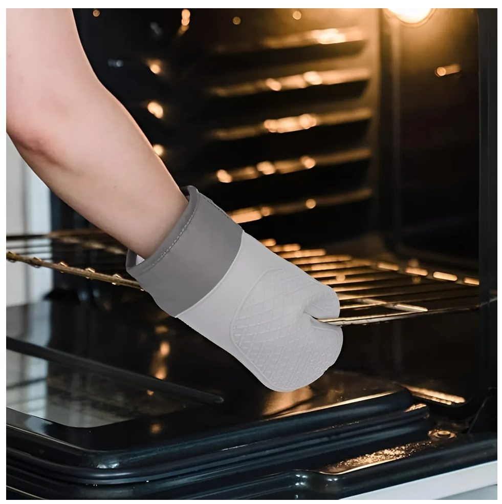 Pack X2 Guantes Silicona Para Horno Toma Olla Guante Cocina-7