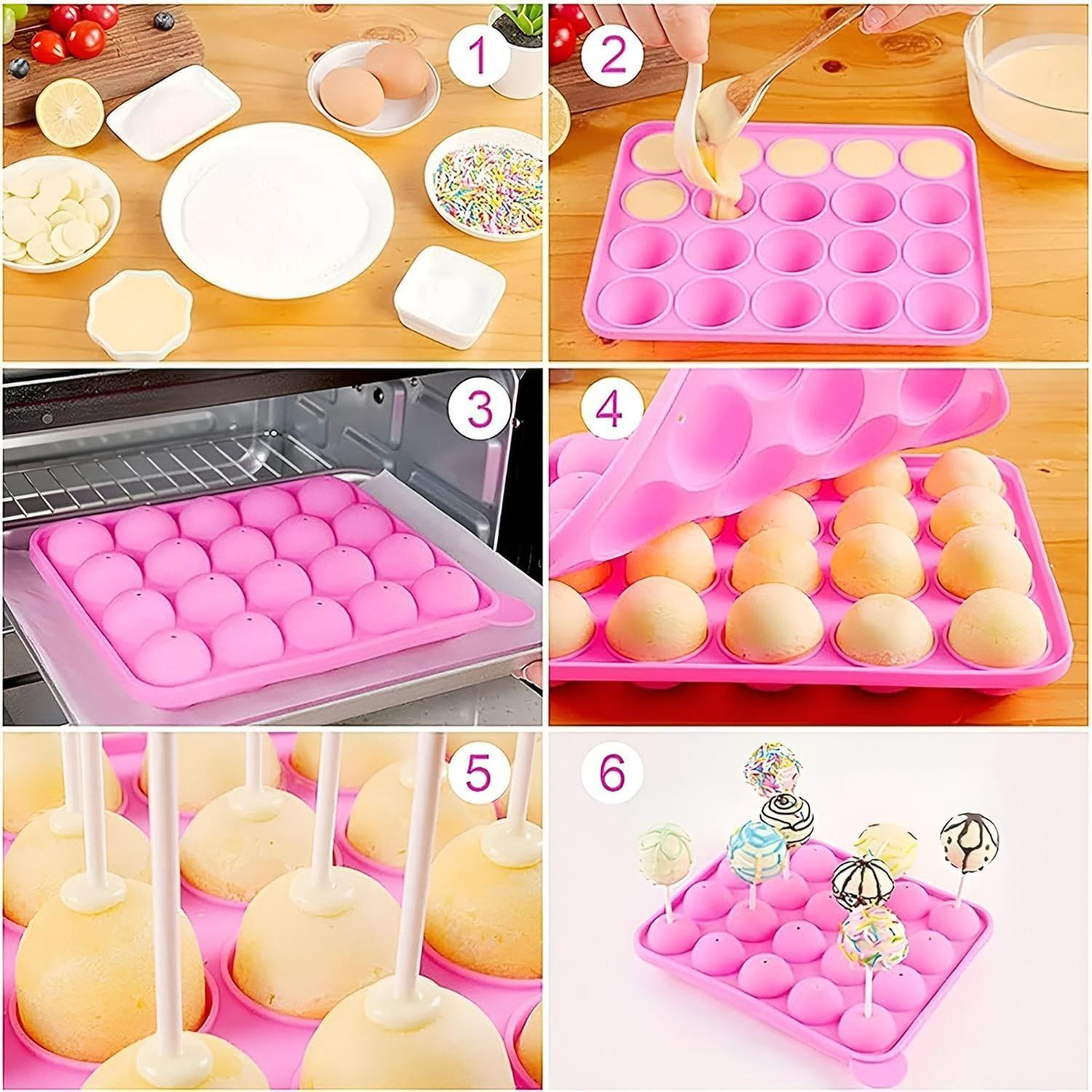 Molde De Silicona Cakepop Molde Silicona Cake Pop 20 Esferas-3