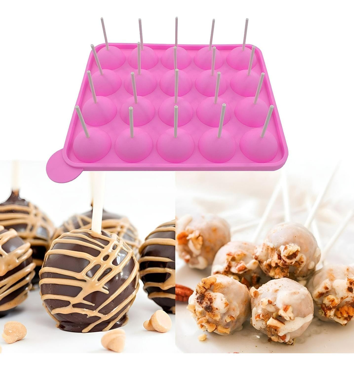 Molde De Silicona Cakepop Molde Silicona Cake Pop 20 Esferas-8