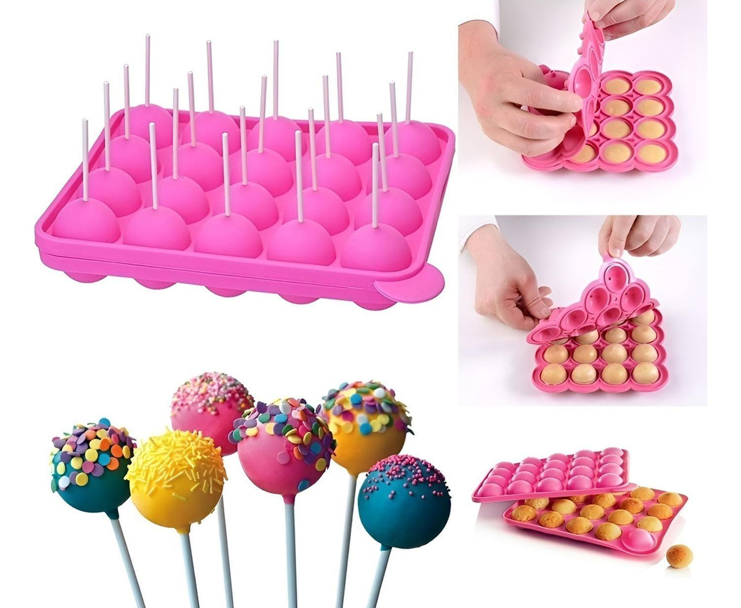 Molde De Silicona Cakepop Molde Silicona Cake Pop 20 Esferas-9