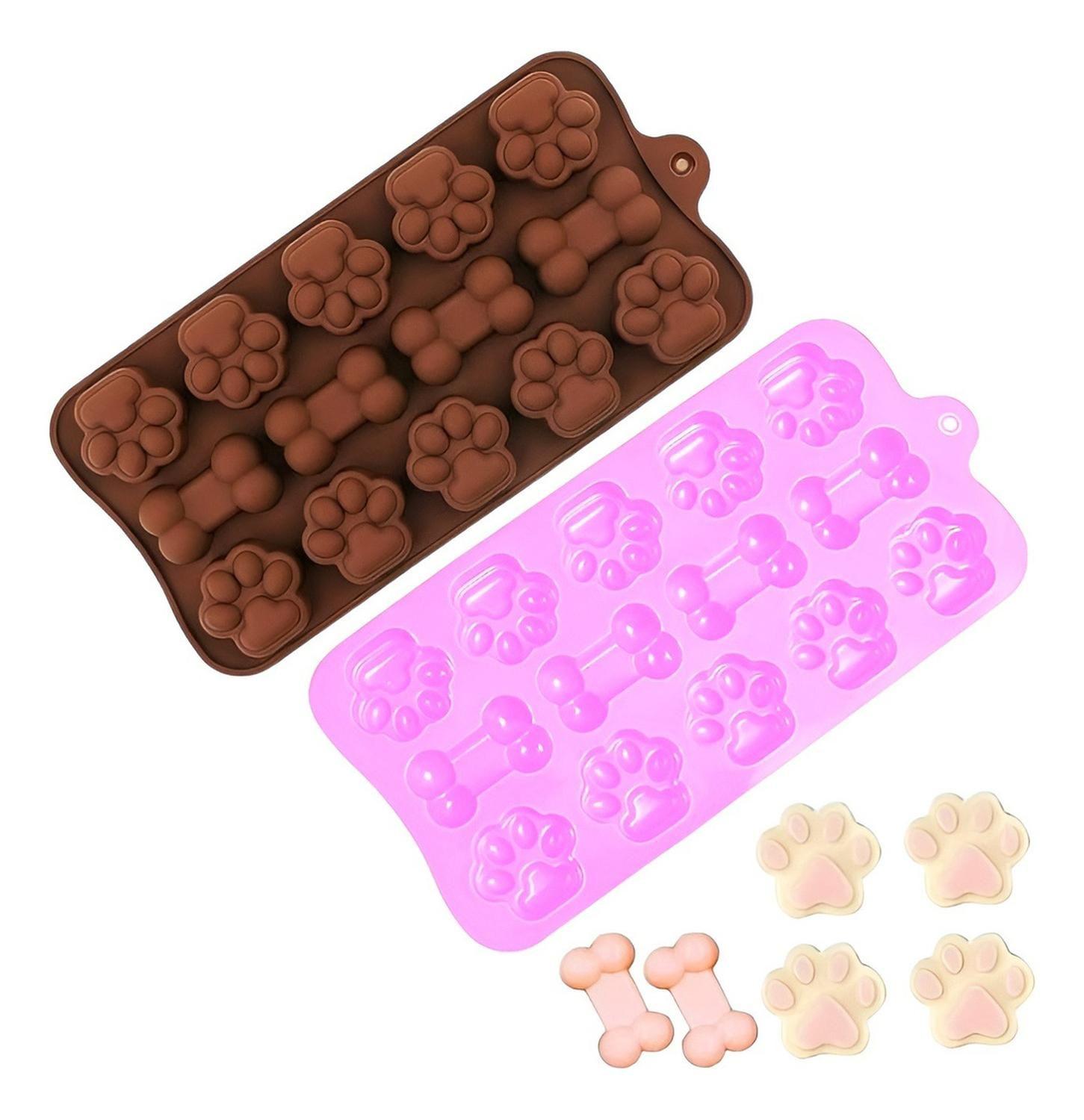 Set 2 Moldes Reposteria Molde Silicona Molde Helados Mascota Moldes De Chocolate Molde-0