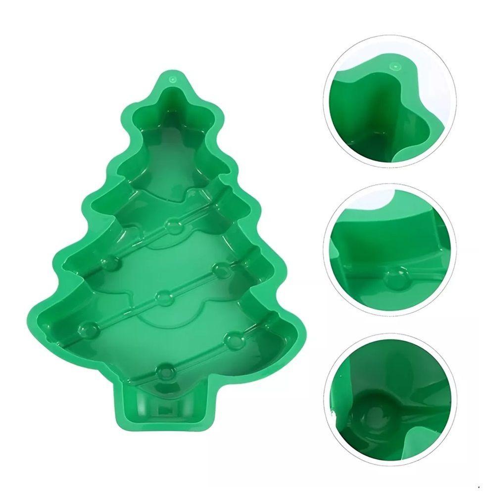 2 Moldes De Silicona Reposteria Molde Silicona Navidad Arbol-4