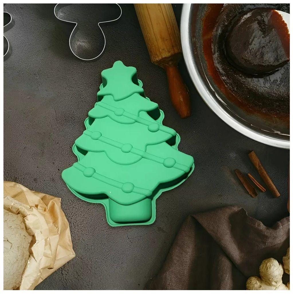 2 Moldes De Silicona Reposteria Molde Silicona Navidad Arbol-6