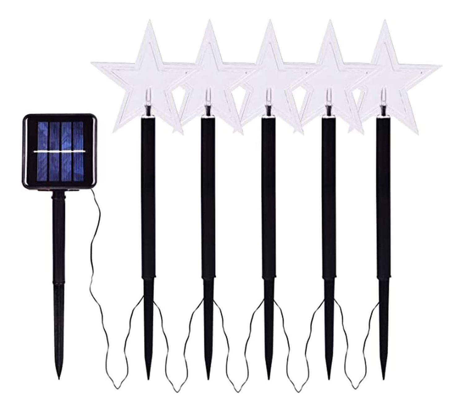 5 Guirnalda Solar Guirnaldas Solares Lampara Jardin Estrella-4