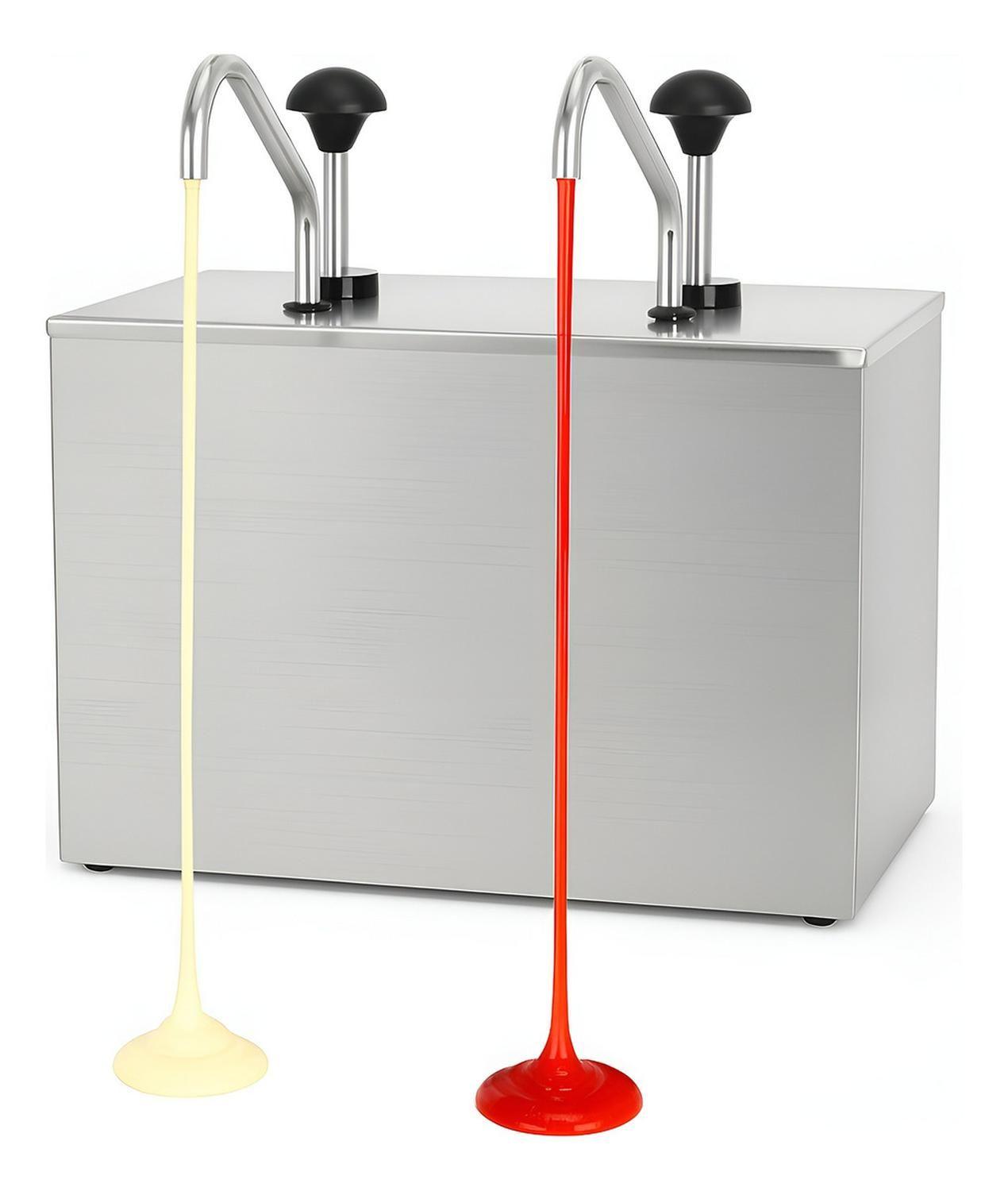 Dispensador De Salsa Comercial Dispensador Salsa Doble 4l-0