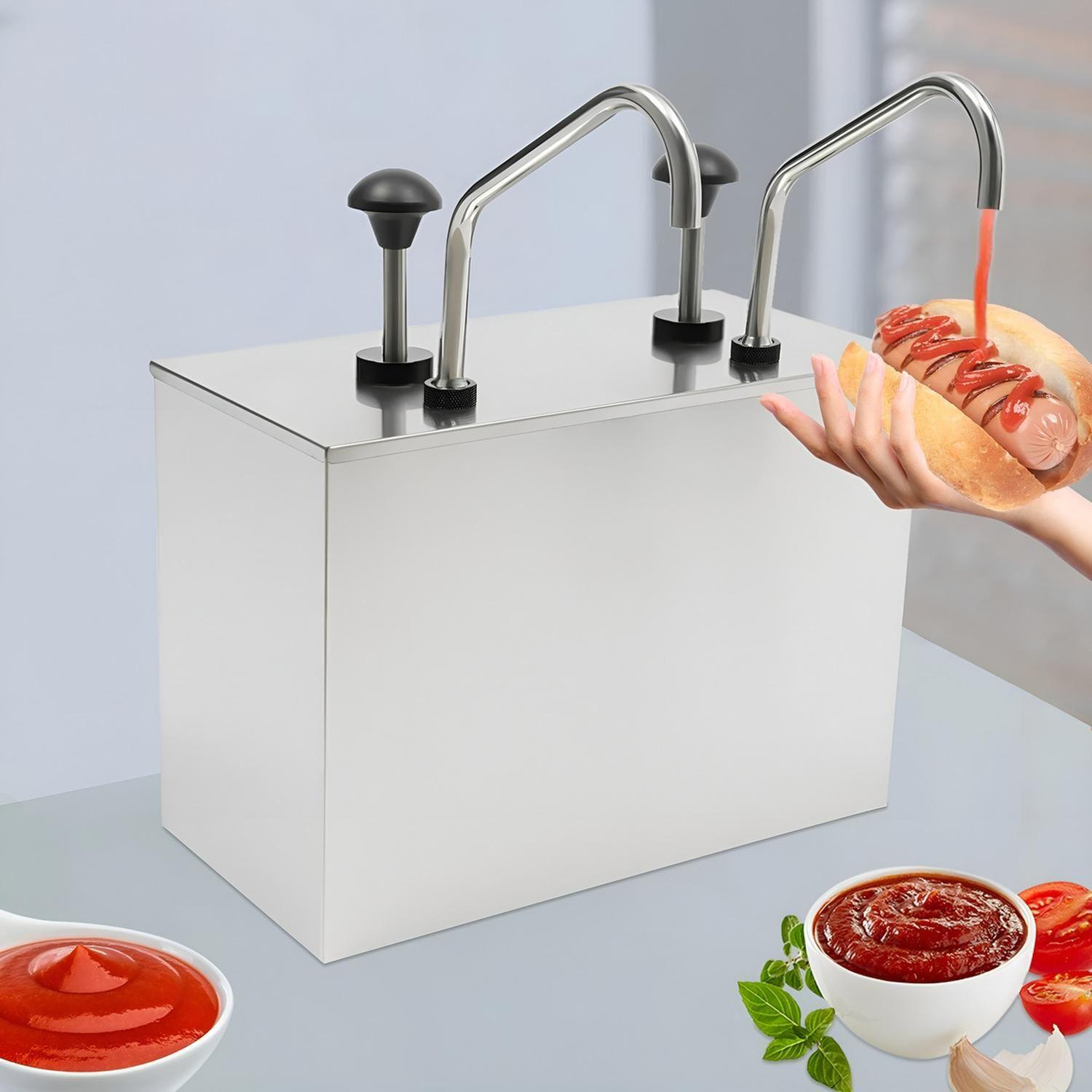 Dispensador De Salsa Comercial Dispensador Salsa Doble 4l-1