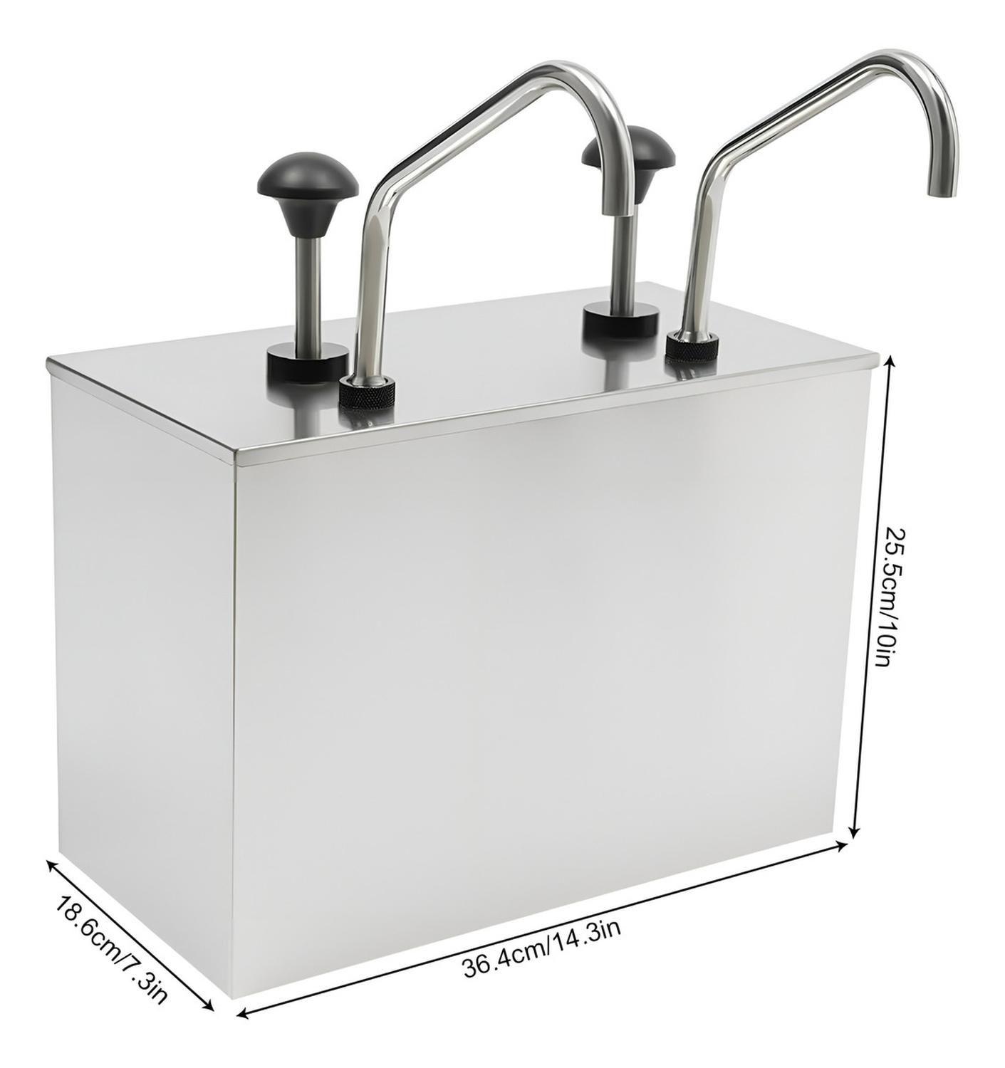 Dispensador De Salsa Comercial Dispensador Salsa Doble 4l-2