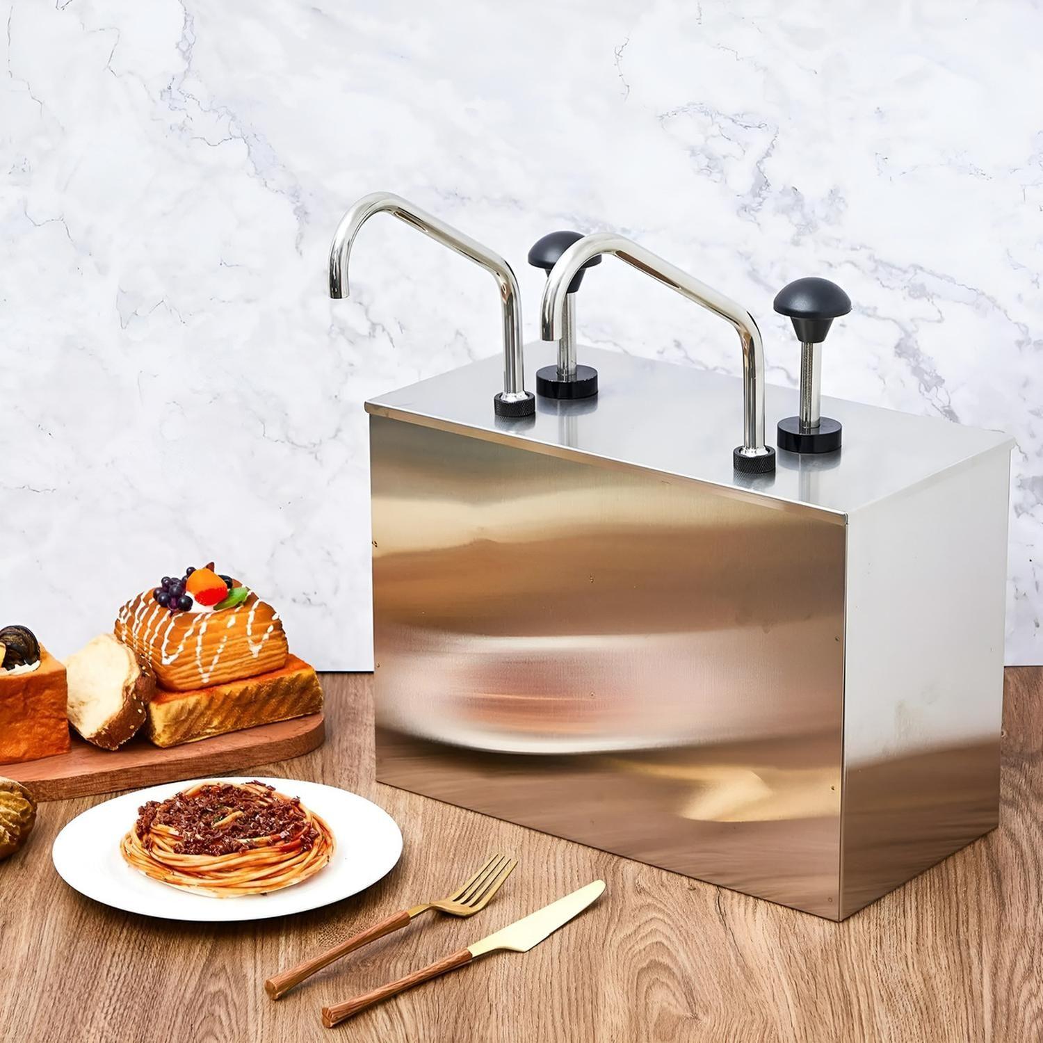 Dispensador De Salsa Comercial Dispensador Salsa Doble 4l-3