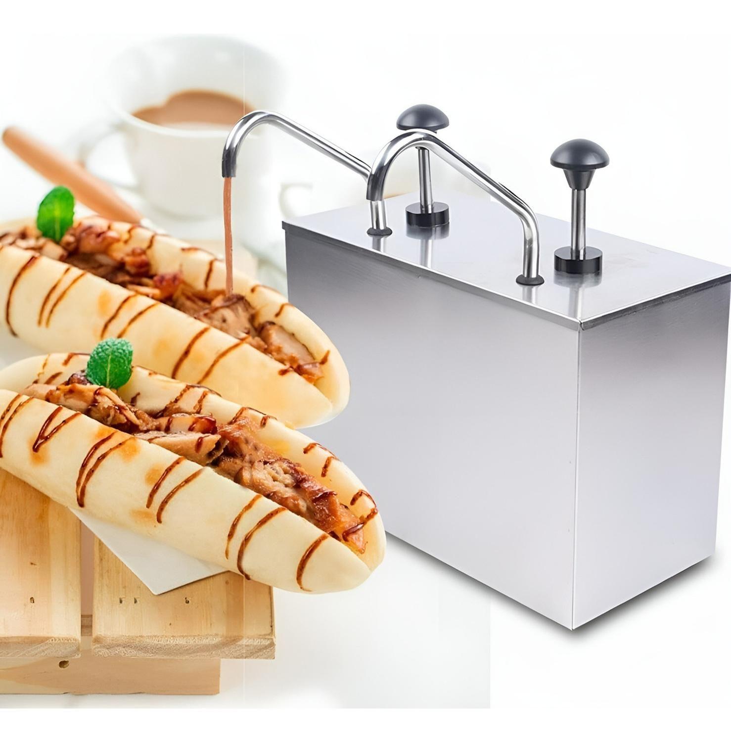 Dispensador De Salsa Comercial Dispensador Salsa Doble 4l-6
