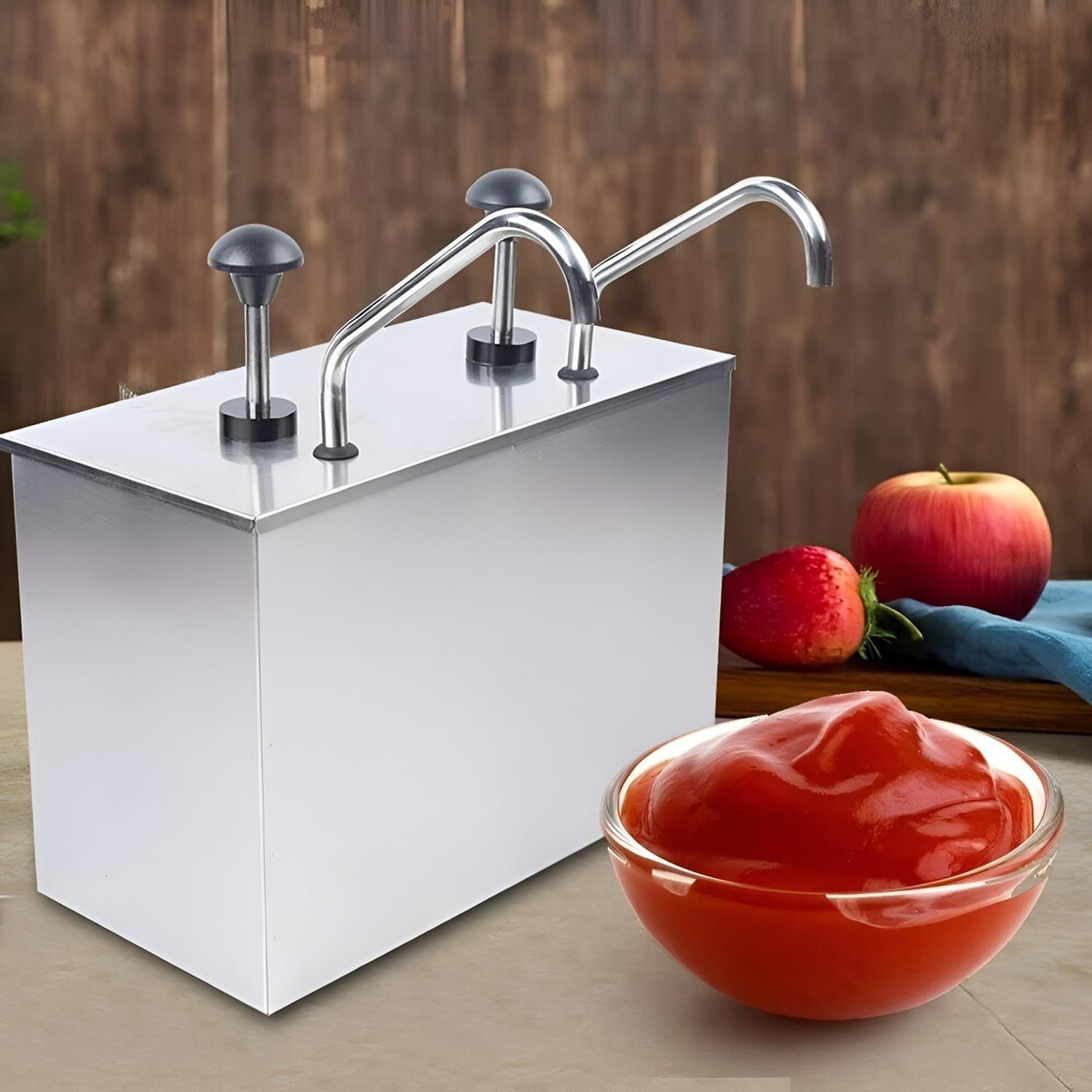 Dispensador De Salsa Comercial Dispensador Salsa Doble 4l-7