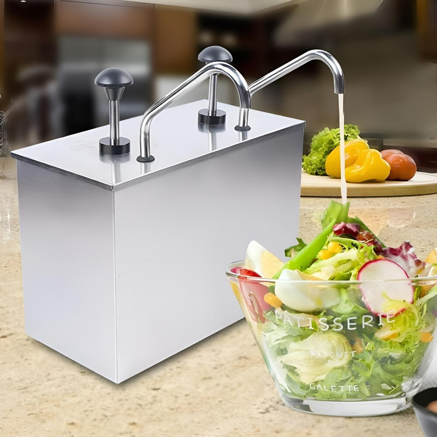 Dispensador De Salsa Comercial Dispensador Salsa Doble 4l-9