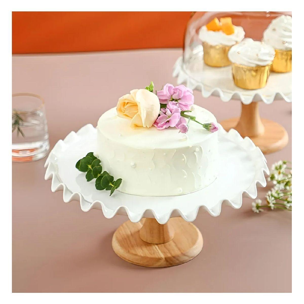 Base Para Torta Base Para Cupcakes Porta Tortas C/tapa 26cm-3