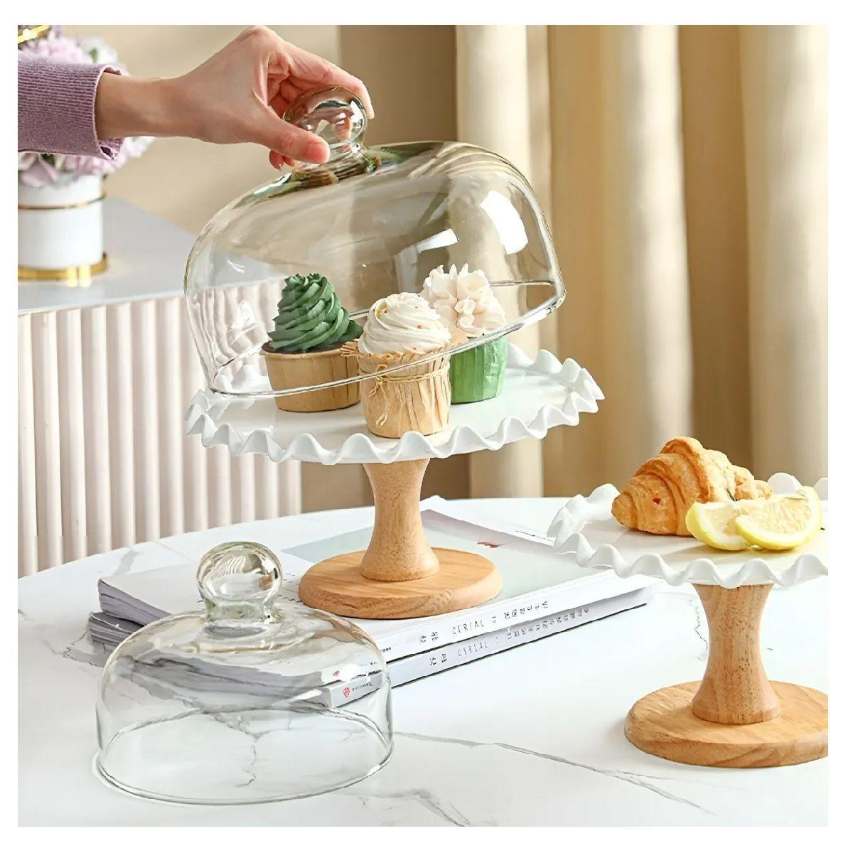 Base Para Torta Base Para Cupcakes Porta Tortas C/tapa 26cm-6