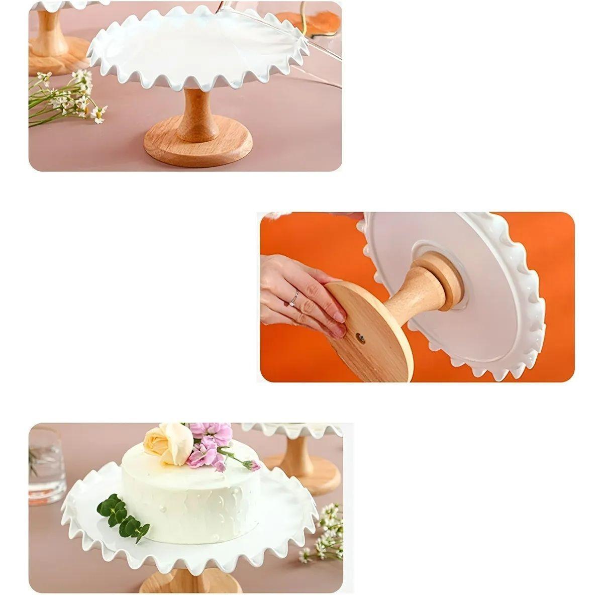 Base Para Torta Base Para Cupcakes Porta Tortas C/tapa 26cm-7