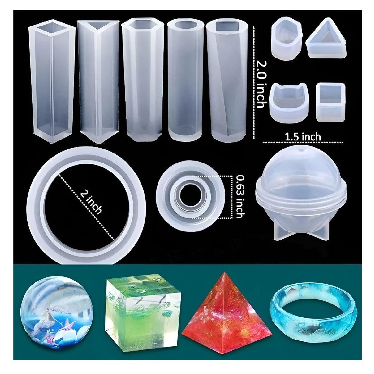 Kit Resina Moldes De Resina Epoxica Artesanias Aros 85pcs-1