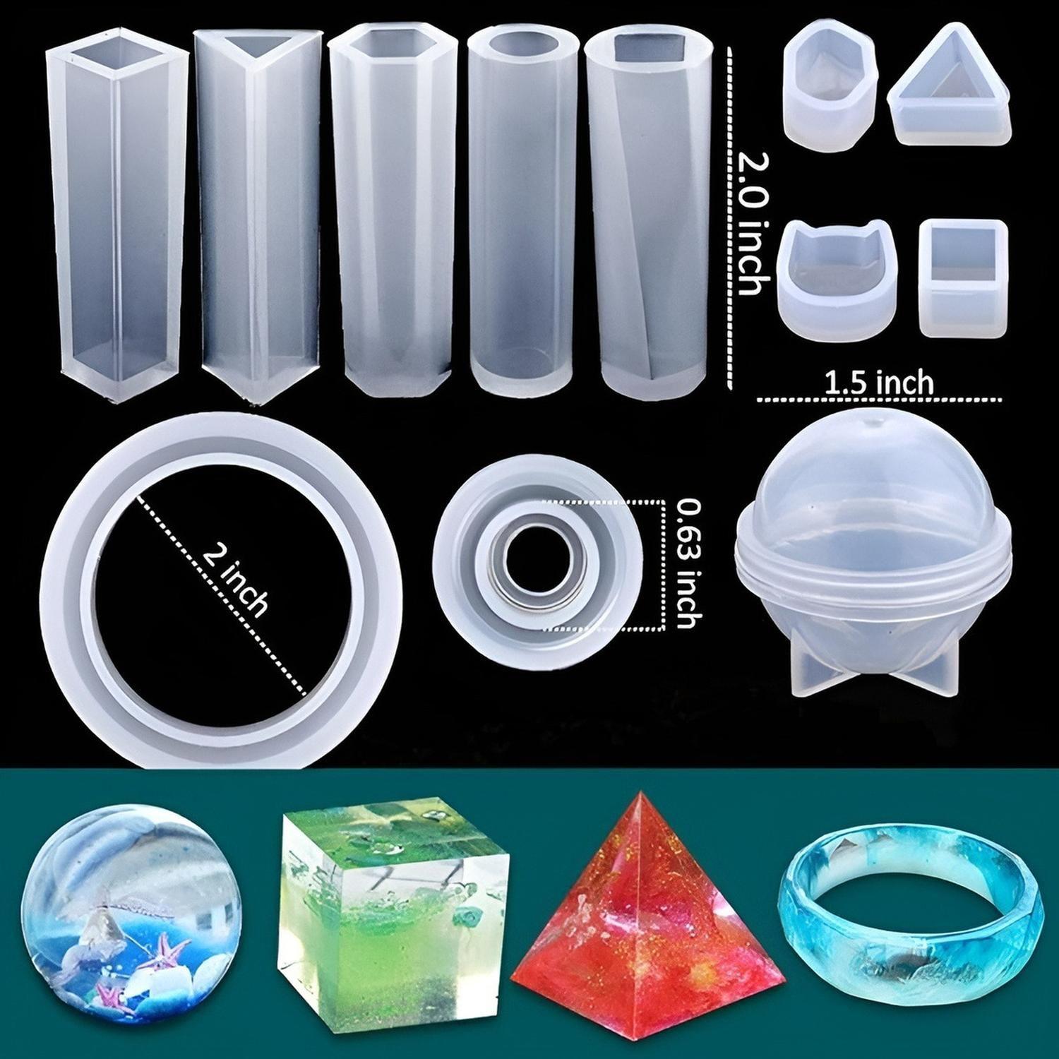 Kit Resina Moldes De Resina Epoxica Artesanias Aros 85pcs-2