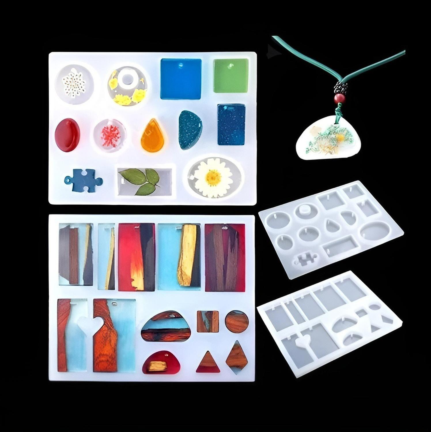 Kit Resina Moldes De Resina Epoxica Artesanias Aros 85pcs-9