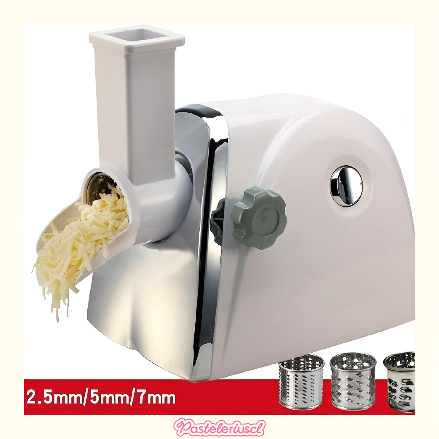 rallador queso giratorio rallador eléctrico para frutas y verduras 300W rallador queso electrico-8