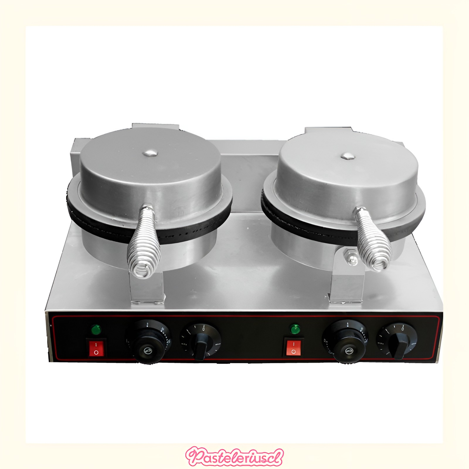 Máquina de cono de helado doble waffles cuchuflís 2.4W wafleras de rollo cuchuflís-8