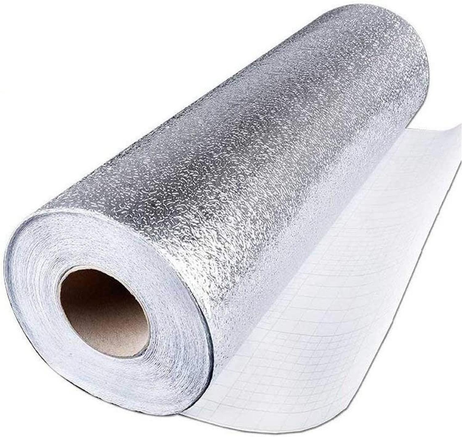 Papel Aluminio Autoadhesivo Papel Mural Cocina Laminas 3mts-0
