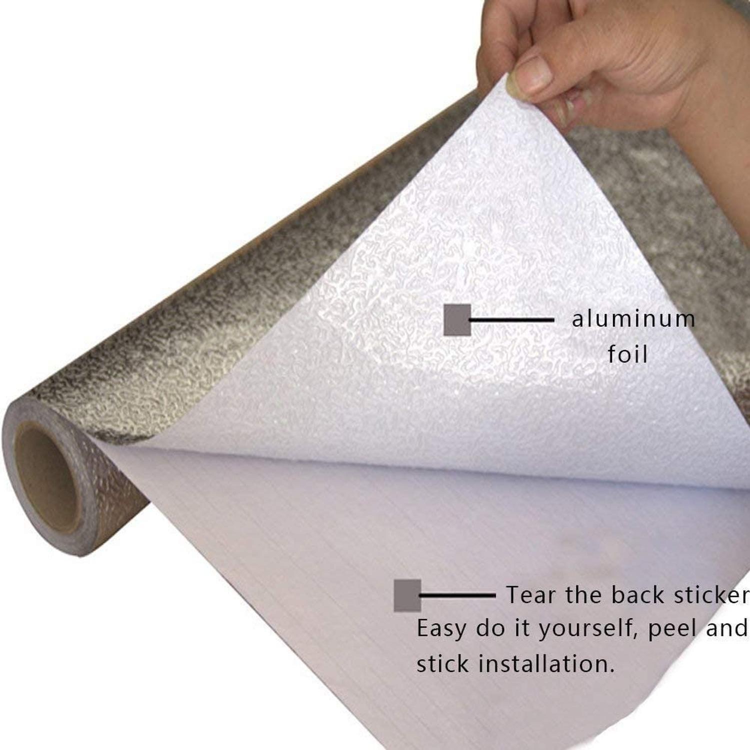 Papel Aluminio Autoadhesivo Papel Mural Cocina Laminas 3mts-1