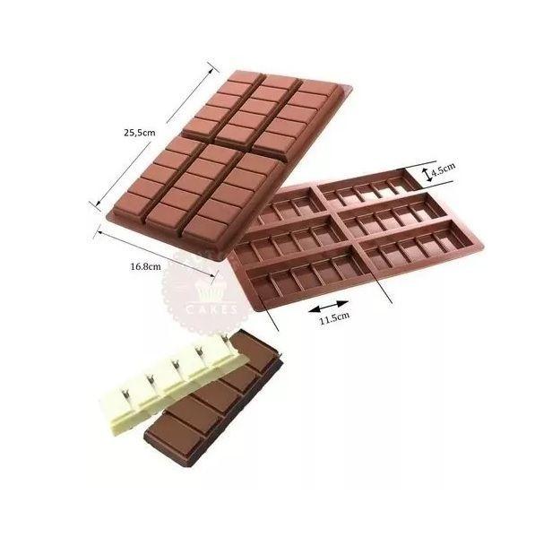 X2 Moldes De Chocolate Moldes Barra De Chocolate Silicona 6b-2