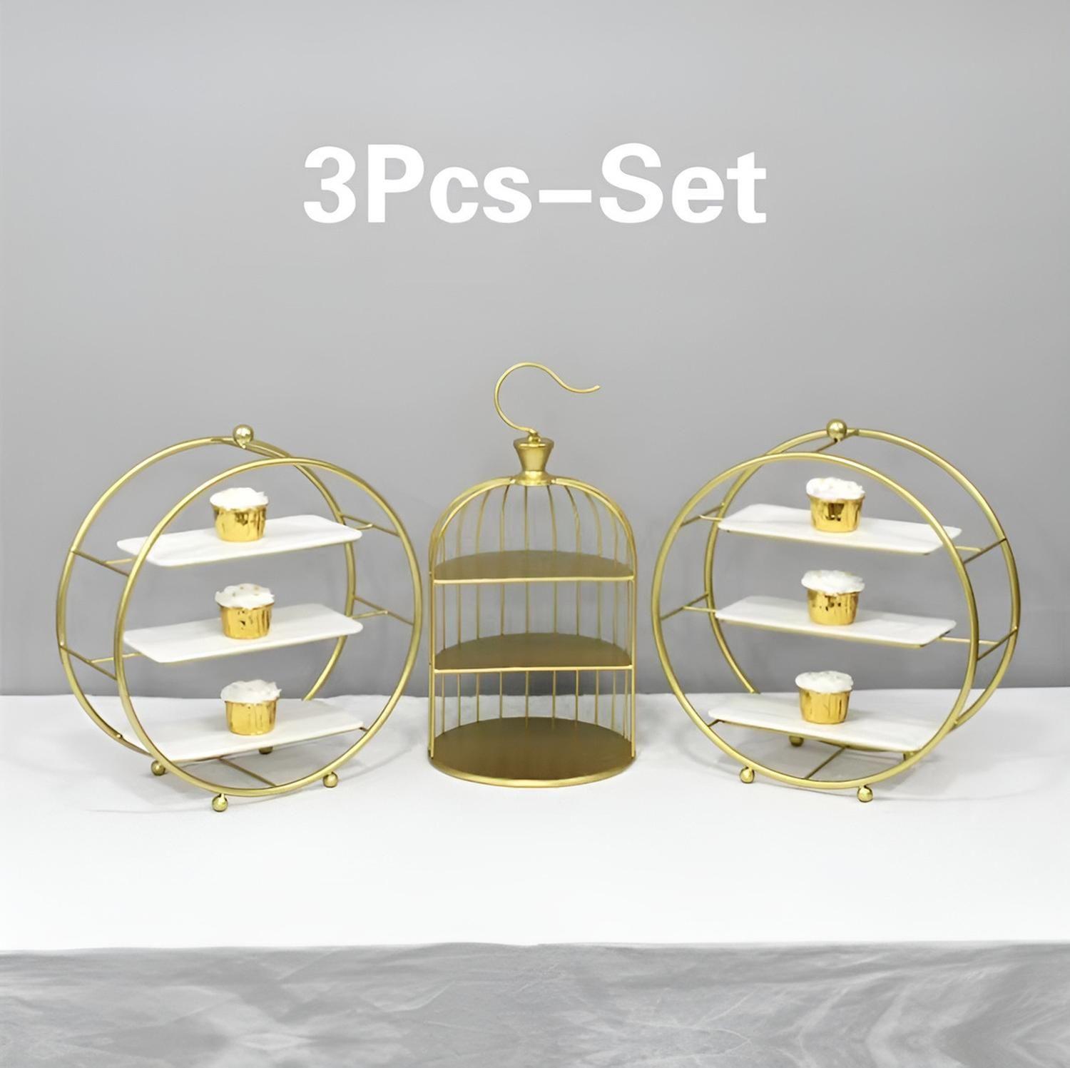 Set 3 Porta Cupcakes Bases Para Tortas Alzadores Candy Bar-3