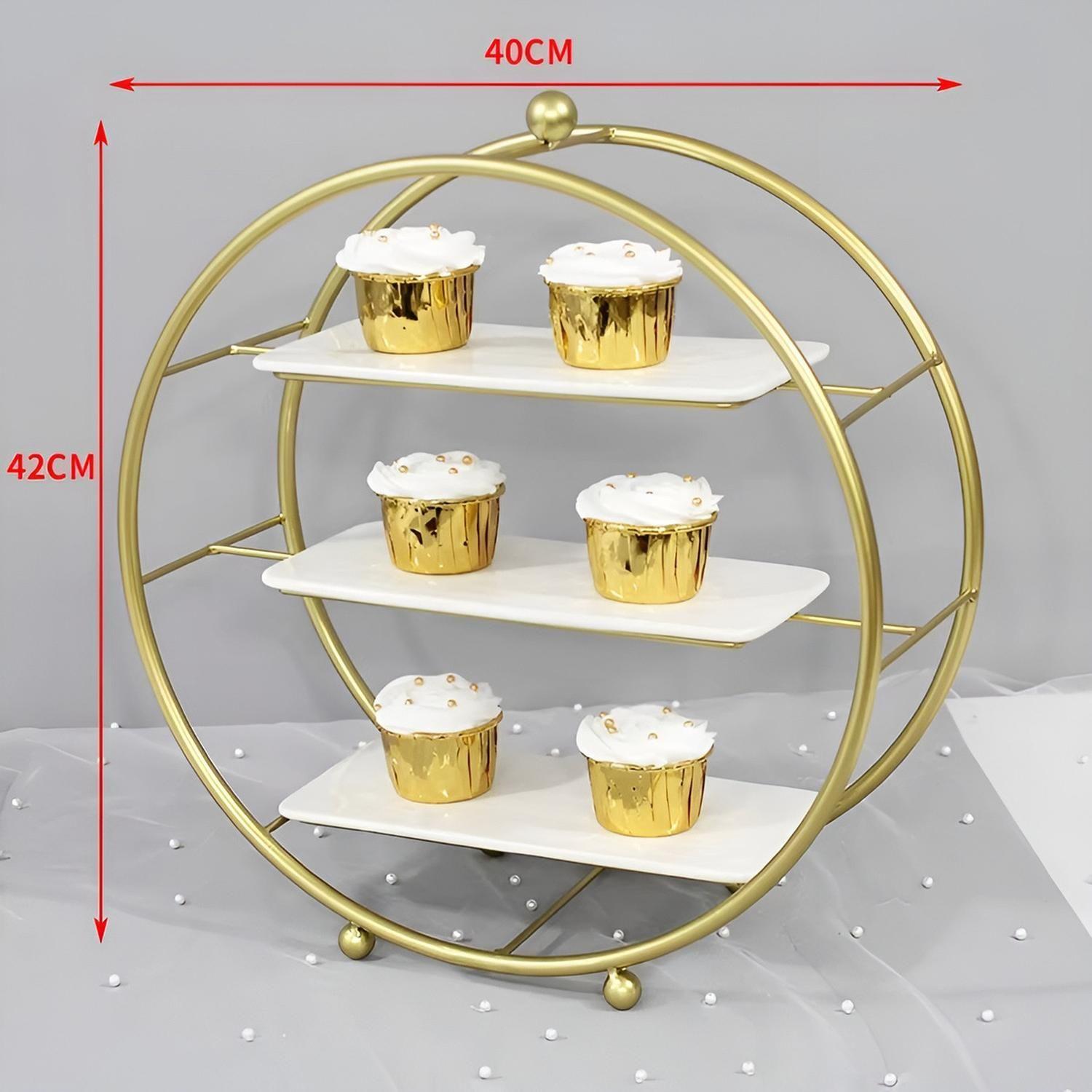 Set 3 Porta Cupcakes Bases Para Tortas Alzadores Candy Bar-4
