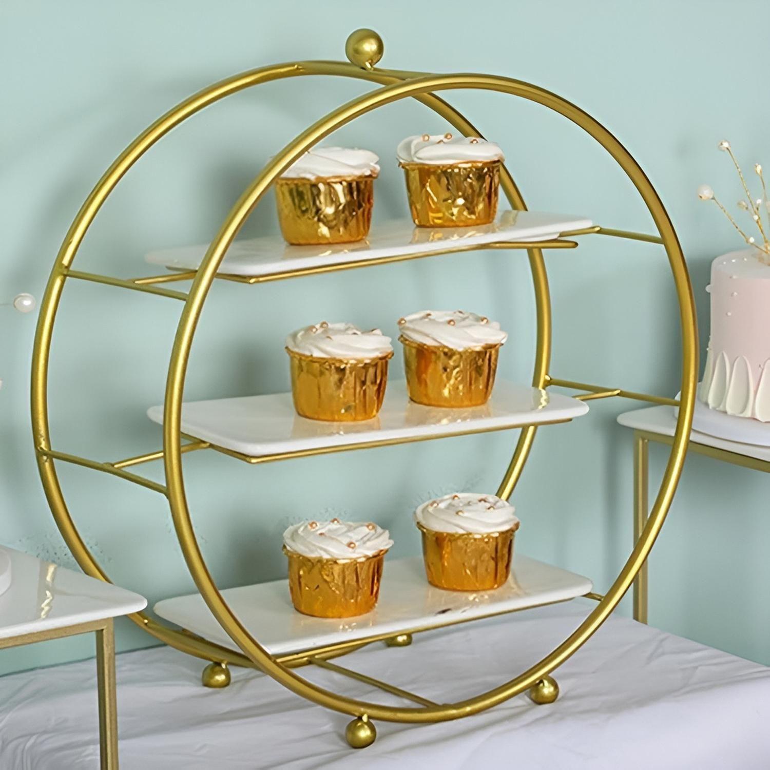 Set 3 Porta Cupcakes Bases Para Tortas Alzadores Candy Bar-8