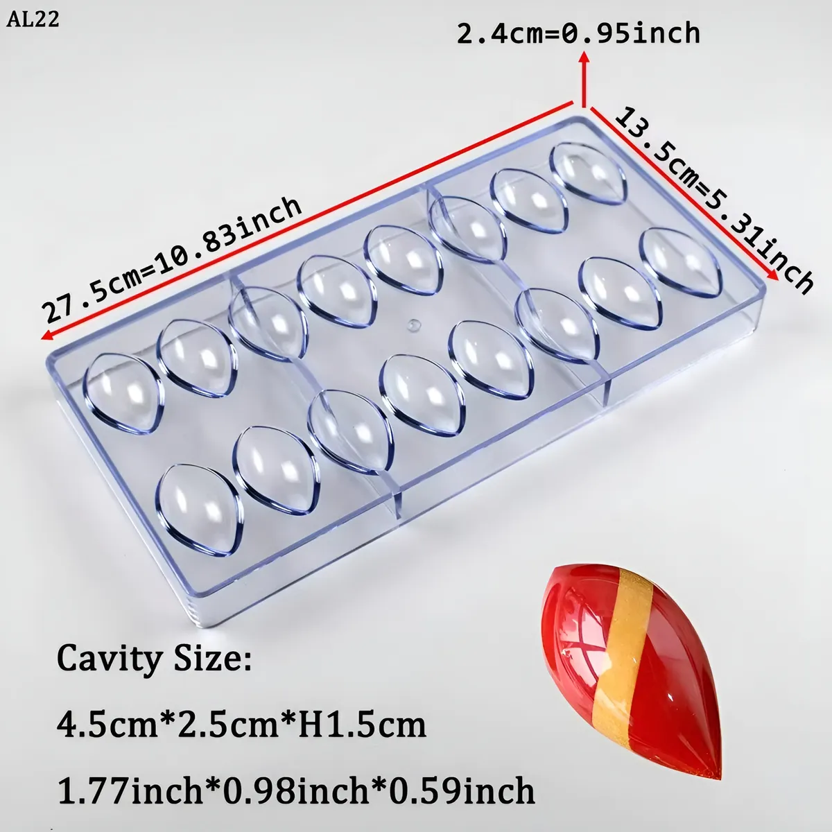 Molde Chocolate Acrilico Molde De Chocolate Molde Ovalado-2