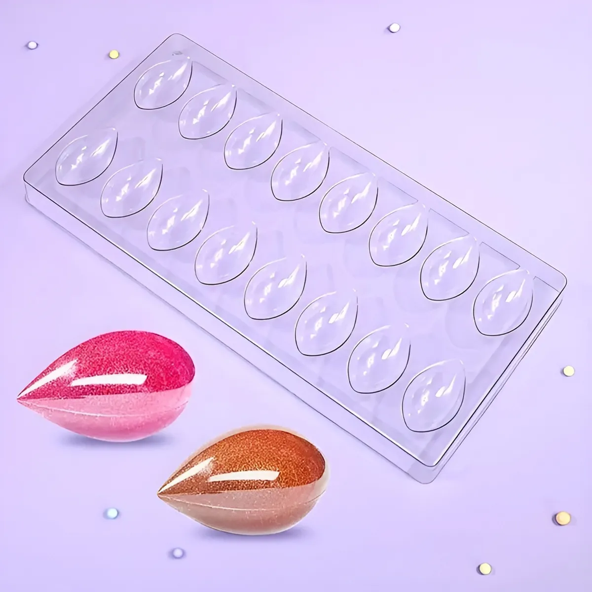 Molde Chocolate Acrilico Molde De Chocolate Molde Ovalado-5