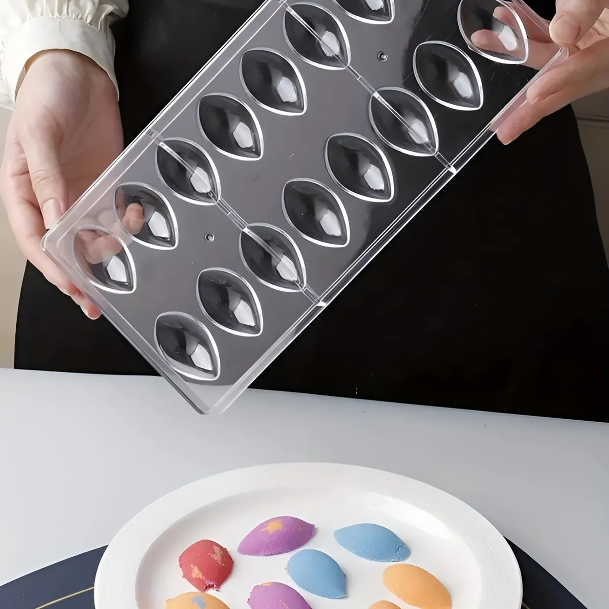 Molde Chocolate Acrilico Molde De Chocolate Molde Ovalado-6