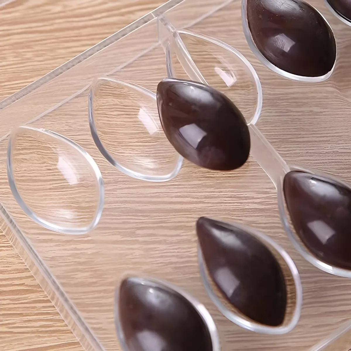 Molde Chocolate Acrilico Molde De Chocolate Molde Ovalado-7