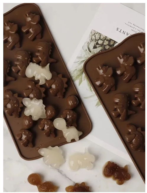 Pack X2 Moldes De Chocolate Dino Molde Chocolate Dinosaurio-5