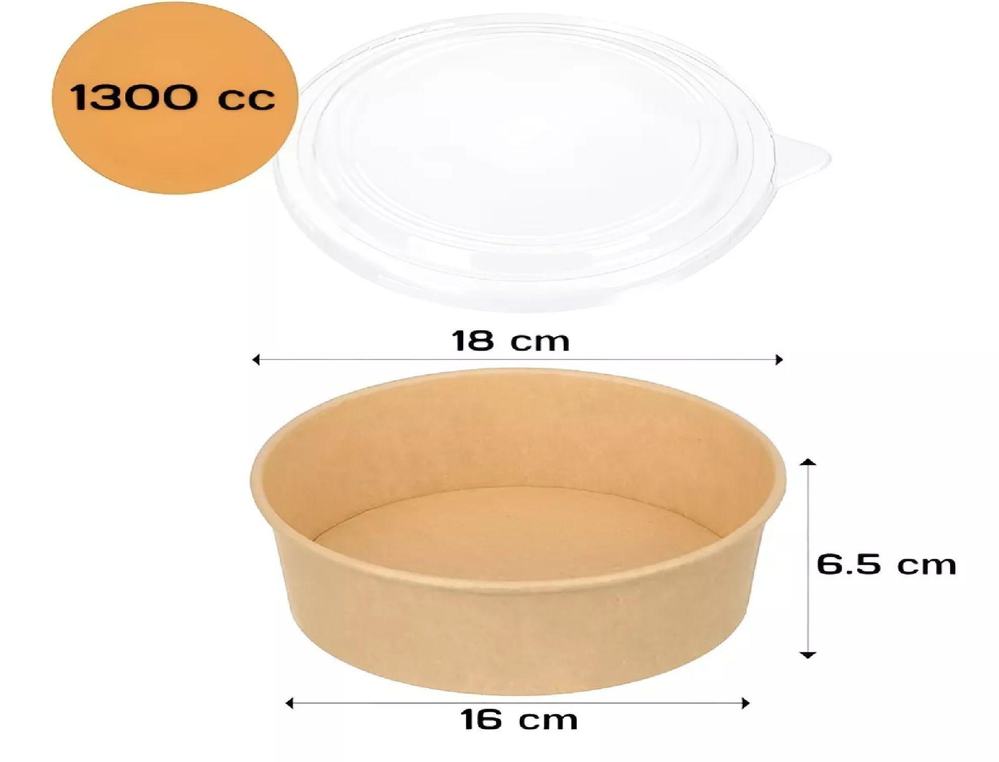 200 Bowls Plastico Bowl Con Tapa Bowl Envases 1300cc-2